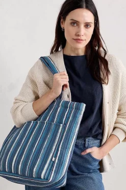 Women Seasalt Cornwall Singing Water Quilted Tote Bag