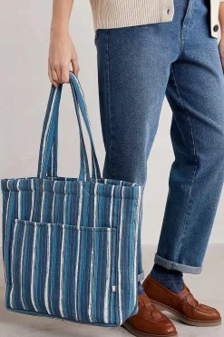 Women Seasalt Cornwall Singing Water Quilted Tote Bag