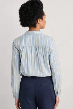 Women Seasalt Cornwall Spiral Flight Striped Shirt (Gots)