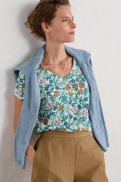 Women Seasalt Cornwall Studio Glass V-Neck Jersey Top