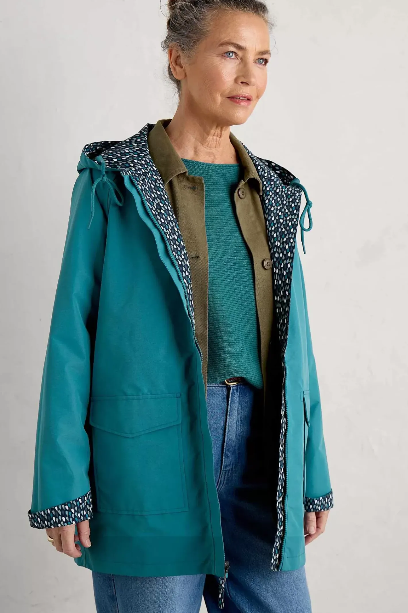Women Seasalt Cornwall The Reversible Waterproof Raincoat