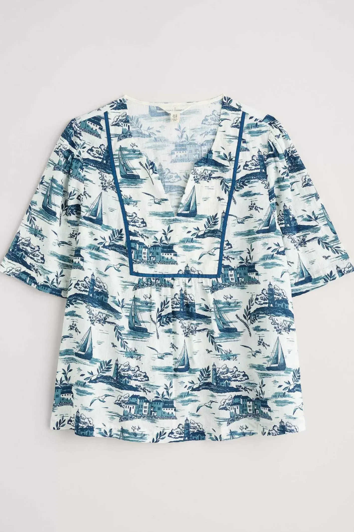Women Seasalt Cornwall Treasury Short Sleeve Blouse