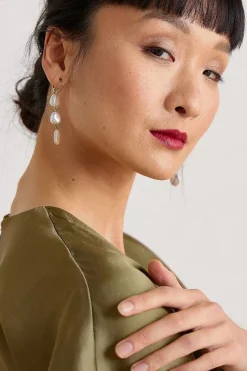 Women Seasalt Cornwall Valency Freshwater Pearl Drop Earrings