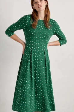 Women Seasalt Cornwall Wild Bouquet 3/4 Sleeve Midi Dress