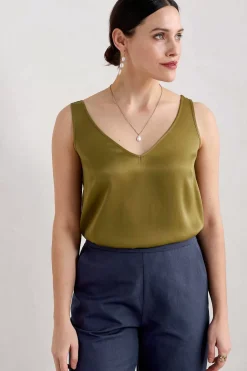 Women Seasalt Cornwall Wilder V-Neck Satin Vest