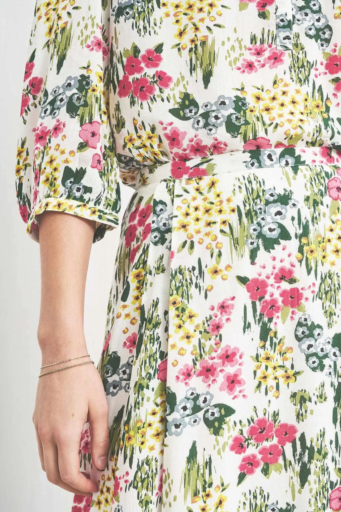 Women Seasalt Cornwall Willow Path 3/4 Sleeve Printed Shirt