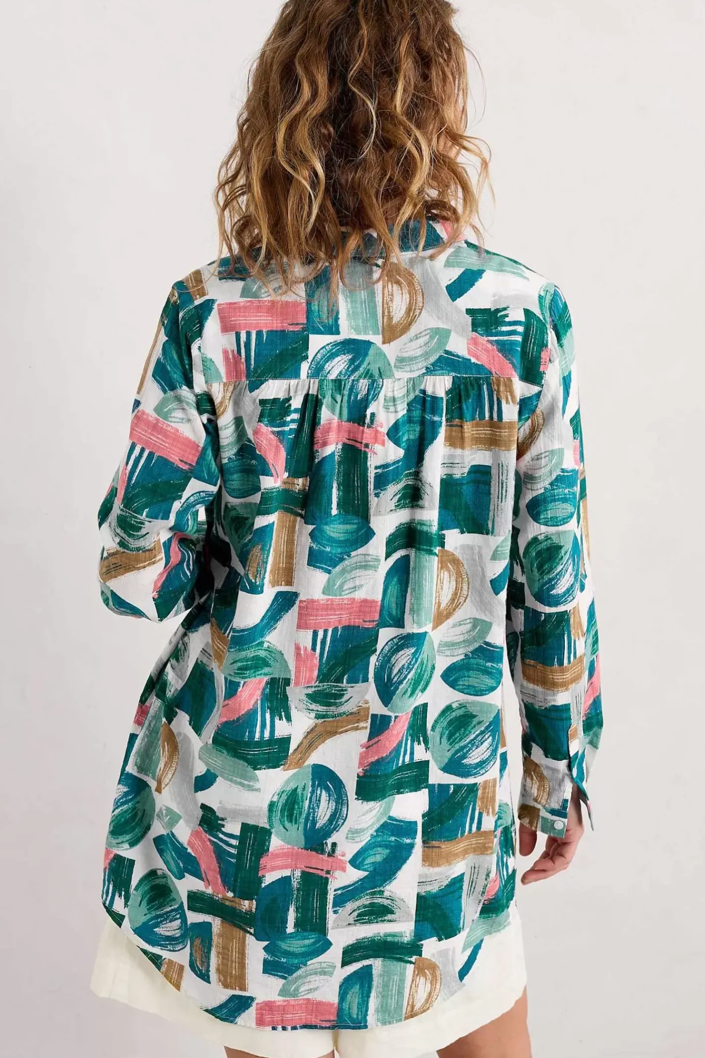 Women Seasalt Cornwall Wren Flutter Longline Shirt
